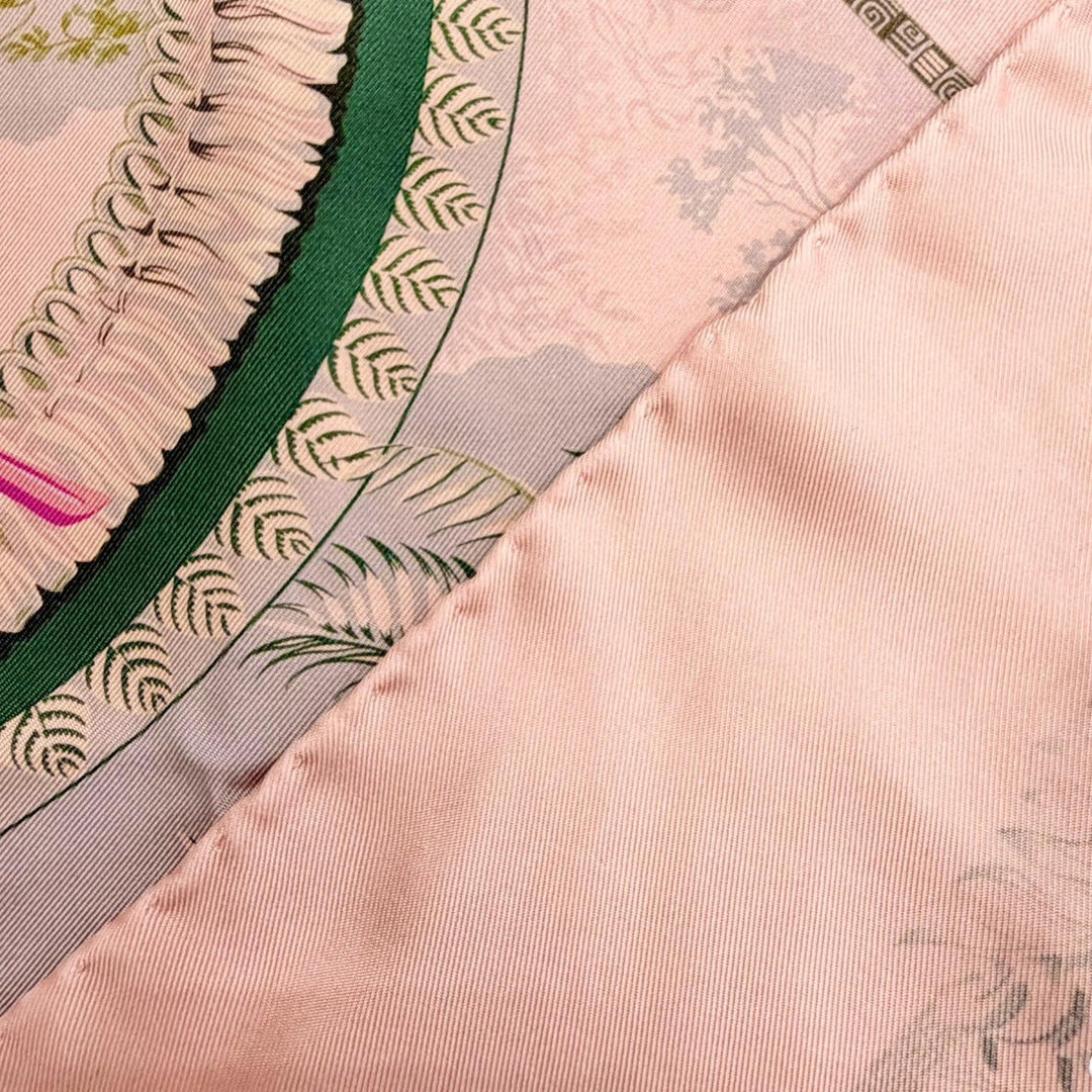 Pristine HERMES scarf ALOHA Carre 70 pink silk Women 082026S