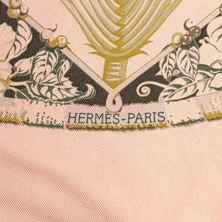 Pristine HERMES scarf ALOHA Carre 70 pink silk Women 082026S