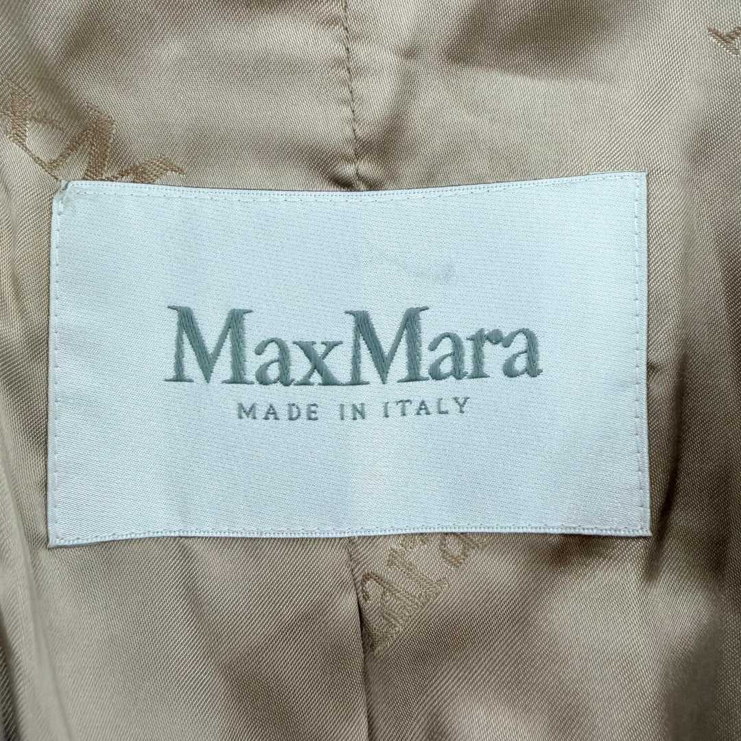 Excellent Max Mara coat Teddy bear Silk blend beige alpaca Women XS 101615136