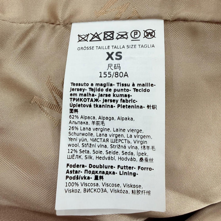 Excellent Max Mara coat Teddy bear Silk blend beige alpaca Women XS 101615136