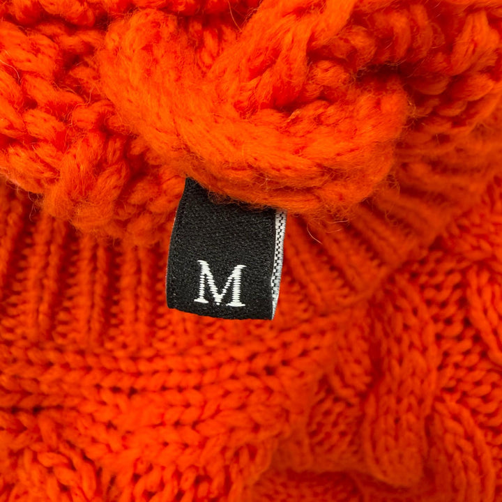 Excellent MONCLER GRENOBLE sweater Cable knit Orange wool