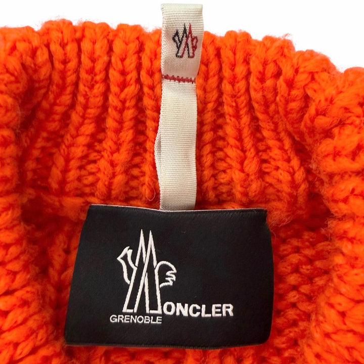 Excellent MONCLER GRENOBLE sweater Cable knit Orange wool