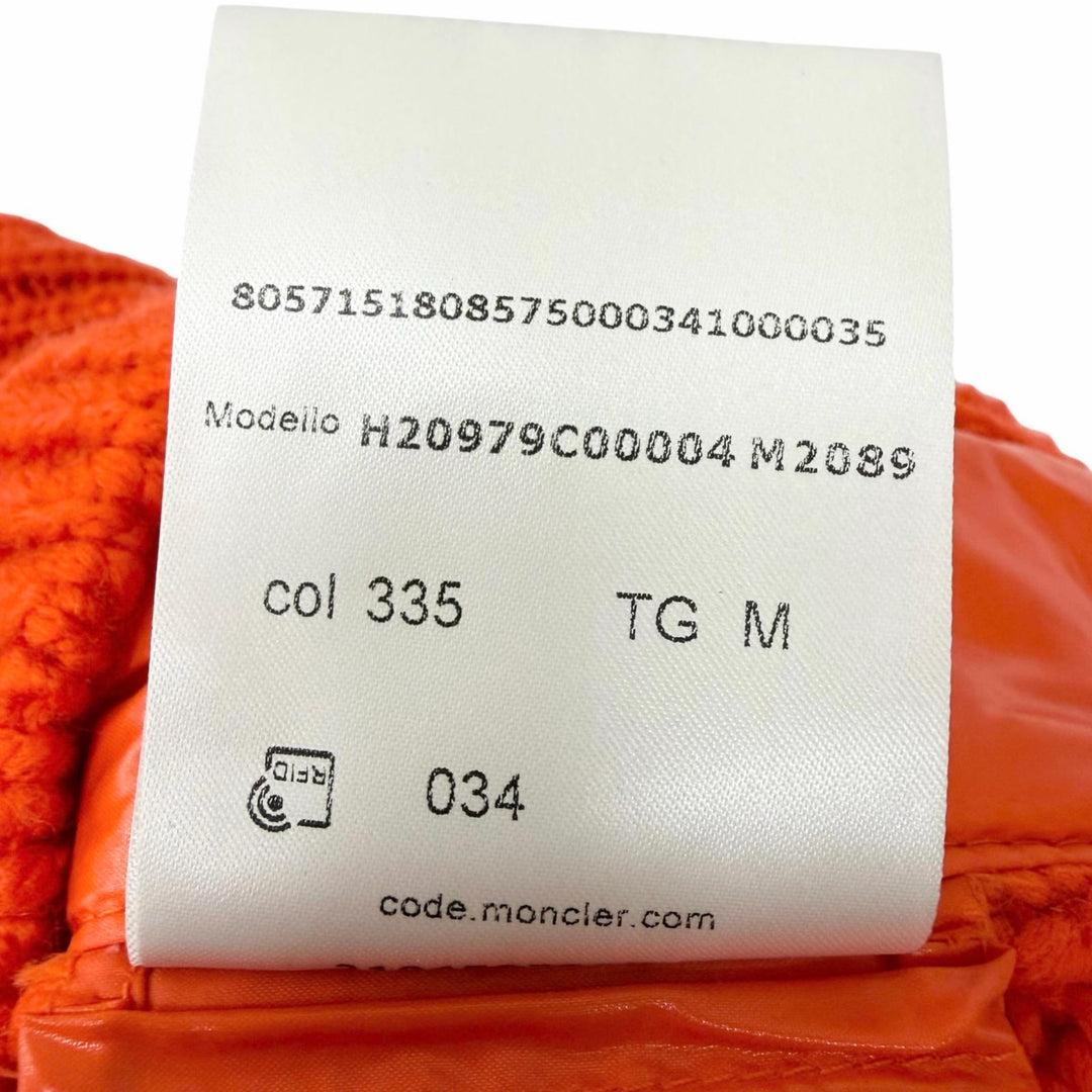 Excellent MONCLER GRENOBLE sweater Cable knit Orange wool