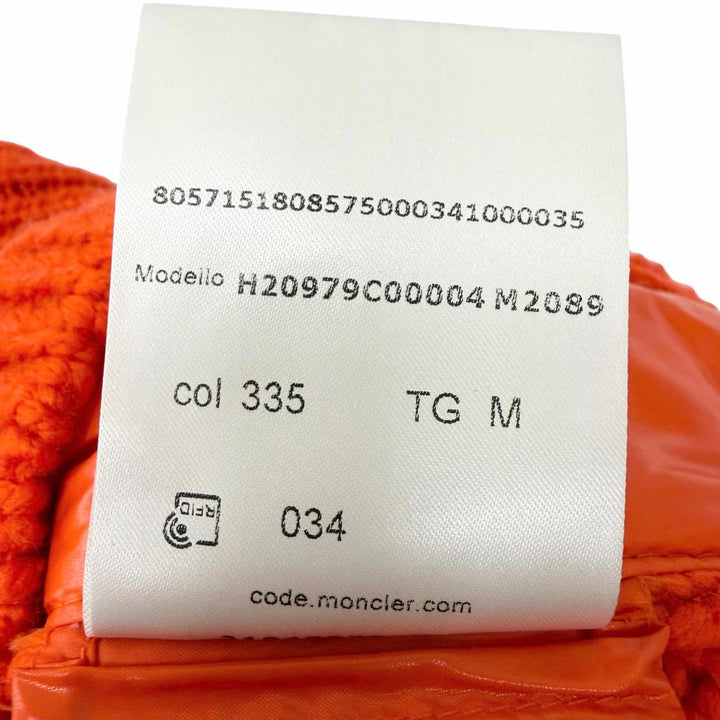 Excellent MONCLER GRENOBLE sweater Cable knit Orange wool