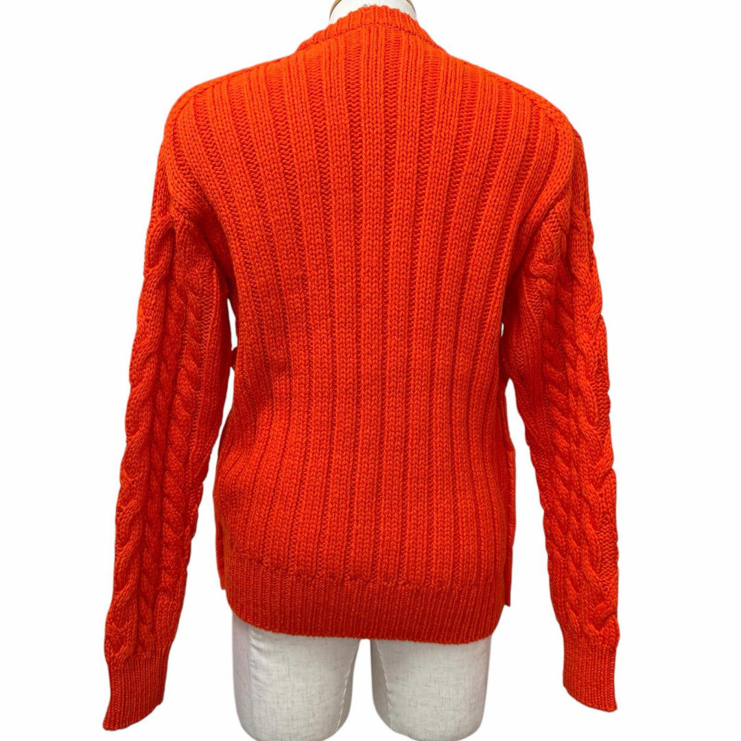 Excellent MONCLER GRENOBLE sweater Cable knit Orange wool