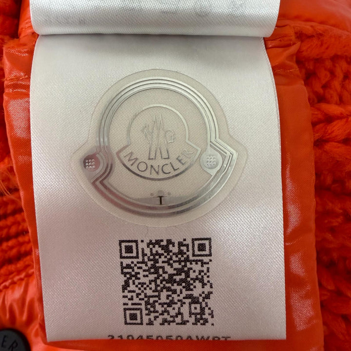 Excellent MONCLER GRENOBLE sweater Cable knit Orange wool