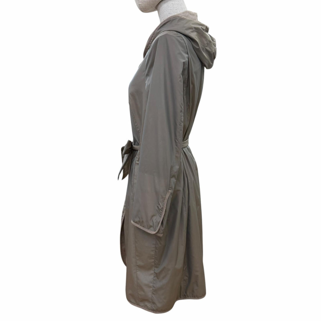 Excellent Brunello Cucinelli coat Hooded with belt Gurege Women 44 DD51418