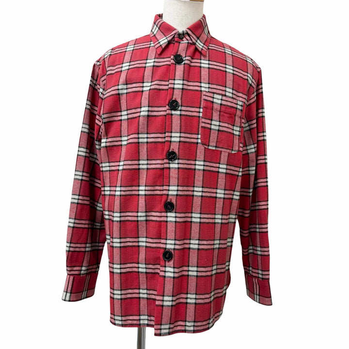 Great MARNI Long sleeve shirt Oversize Red cotton mens 46 CUMU0119A0