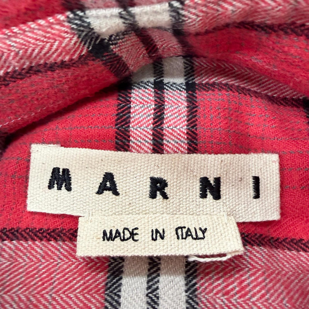 Great MARNI Long sleeve shirt Oversize Red cotton mens 46 CUMU0119A0