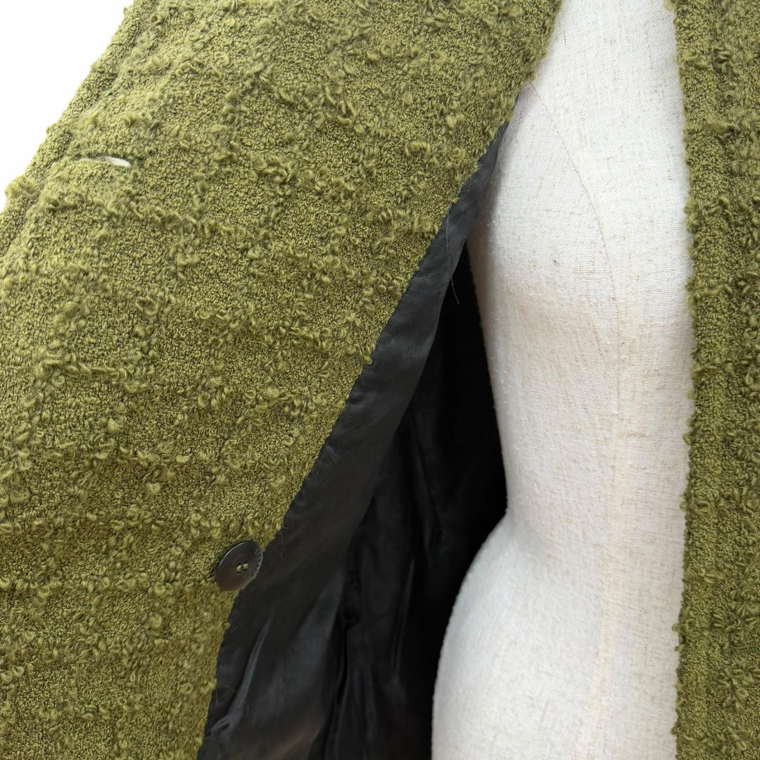Pristine VERSACE coat Heritage Medusa Tweed Double-Breasted khaki 36 1015747