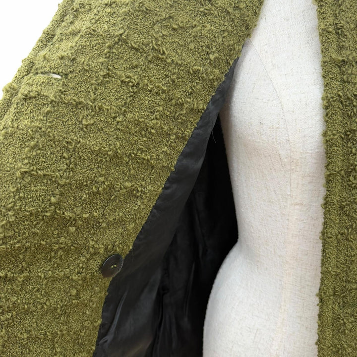 Pristine VERSACE coat Heritage Medusa Tweed Double-Breasted khaki 36 1015747