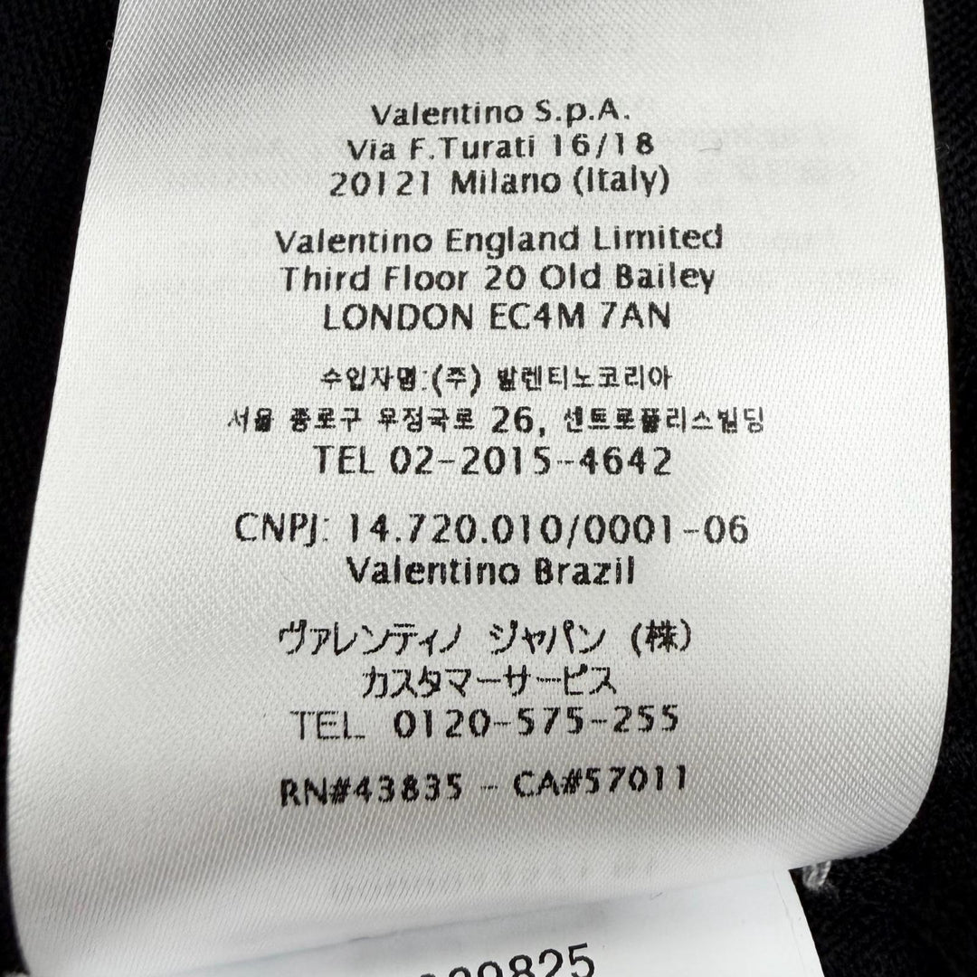 Excellent VALENTINO knit race switching black wool Women L 1B3KC35W7FB