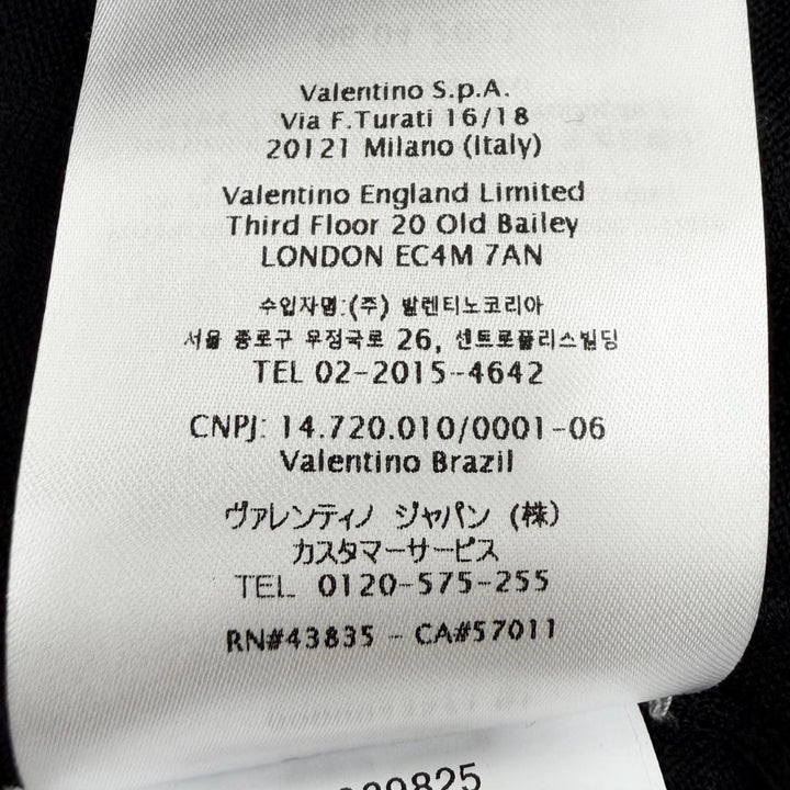 Excellent VALENTINO knit race switching black wool Women L 1B3KC35W7FB