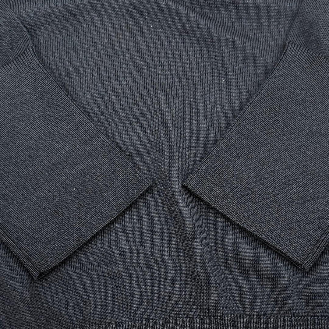 Excellent VALENTINO knit race switching black wool Women L 1B3KC35W7FB