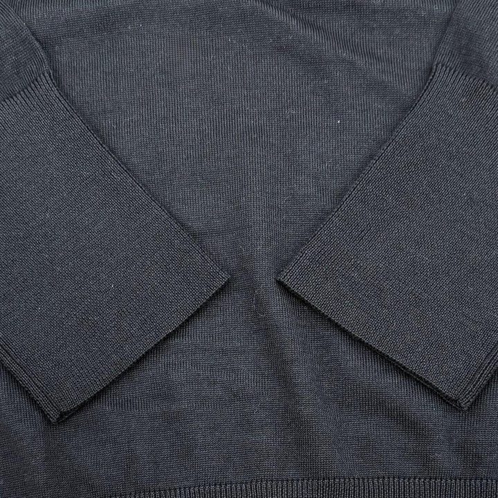 Excellent VALENTINO knit race switching black wool Women L 1B3KC35W7FB