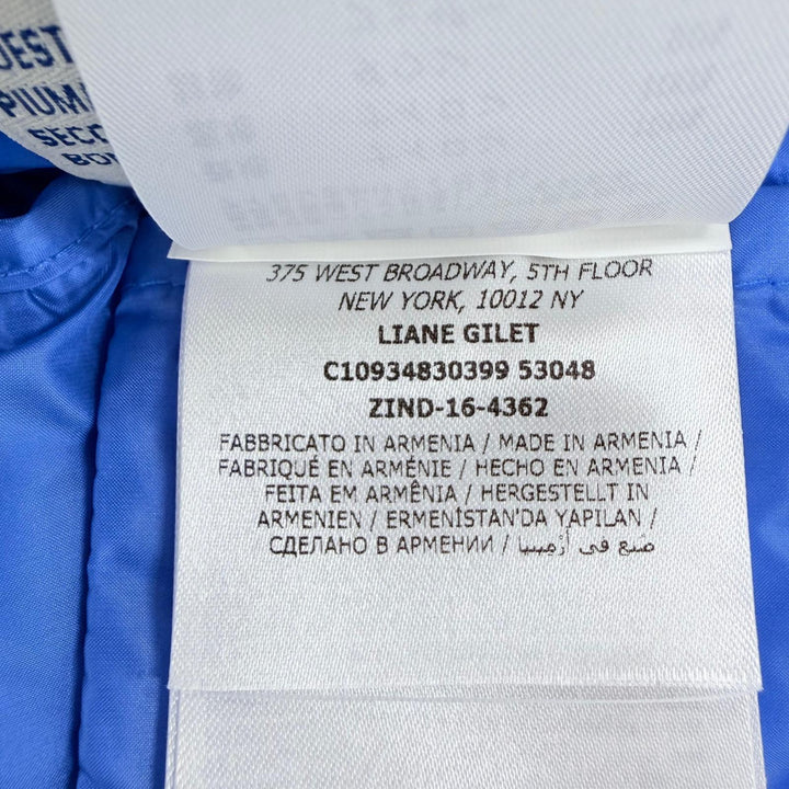 Great MONCLER Down vest LIANE GILET Logo patch, logo button, blue 1