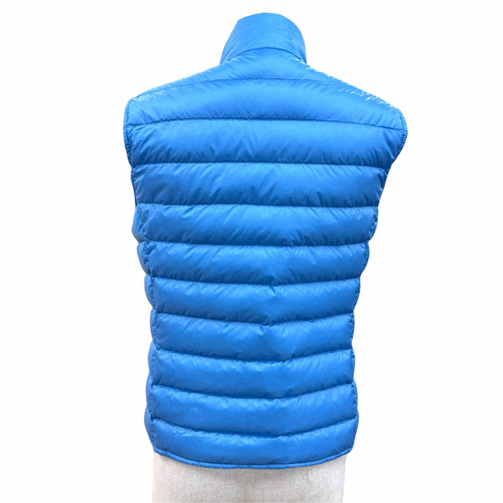 Great MONCLER Down vest LIANE GILET Logo patch, logo button, blue 1