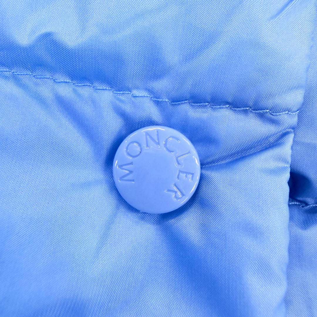Great MONCLER Down vest LIANE GILET Logo patch, logo button, blue 1
