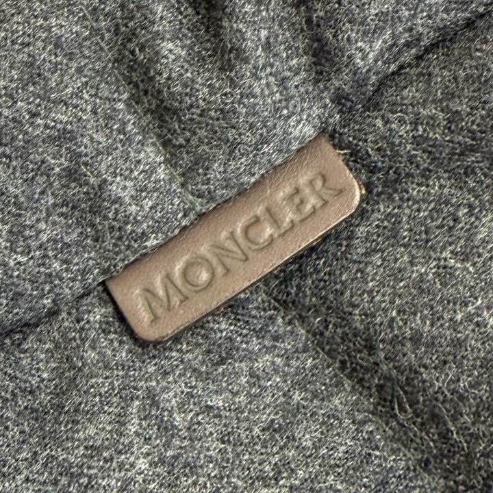 Excellent MONCLER Down jacket RODIN Logo button tailored style Charcoal gray 0