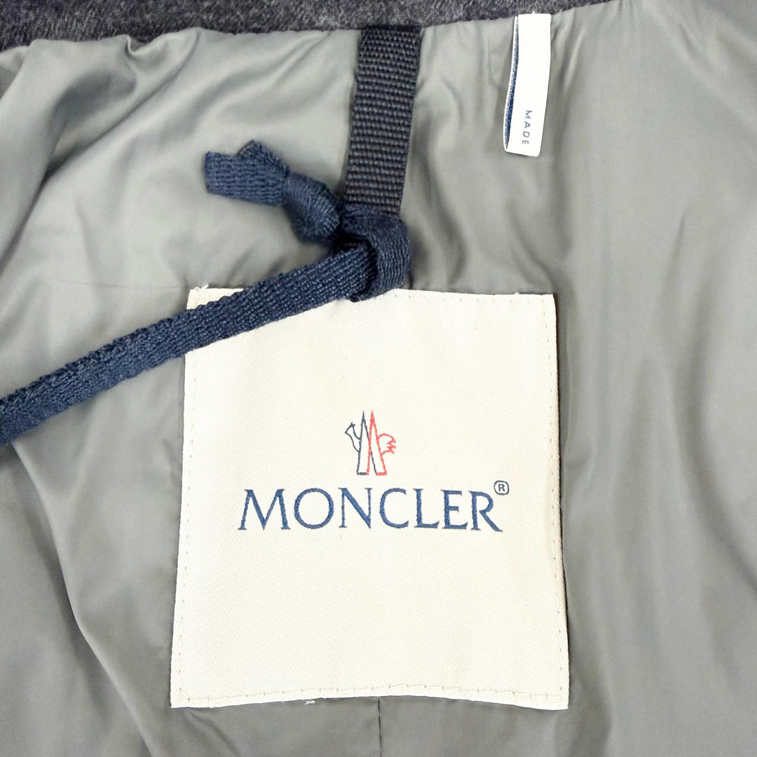 Excellent MONCLER Down jacket RODIN Logo button tailored style Charcoal gray 0