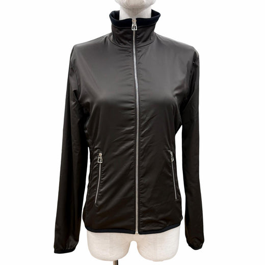 Excellent HERMES Jacket Fleece Warm-up Dark green Nylon Women M