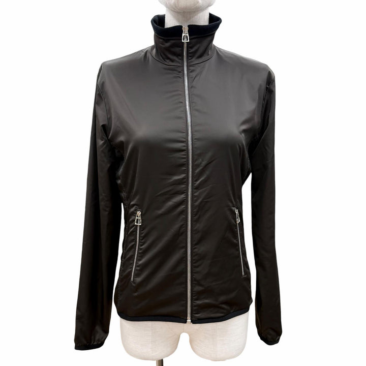Excellent HERMES Jacket Fleece Warm-up Dark green Nylon Women M