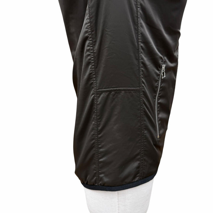 Excellent HERMES Jacket Fleece Warm-up Dark green Nylon Women M