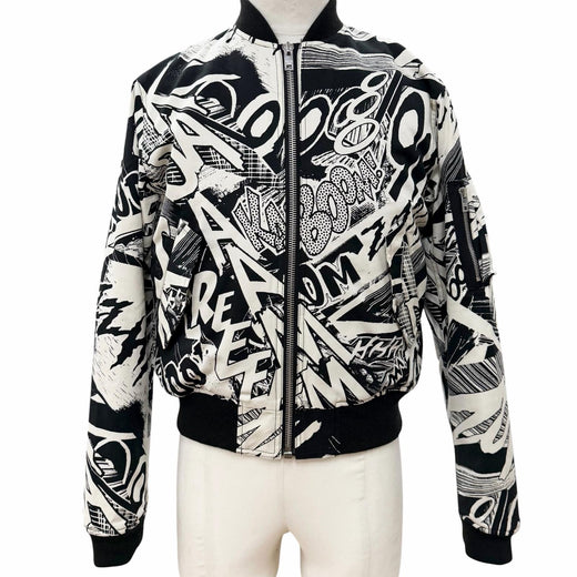 Excellent CELINE Christian Marclay Blouson Zip up jacket black mens S 2W02047E