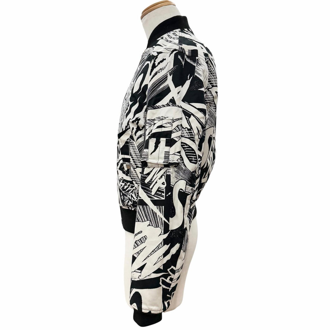Excellent CELINE Christian Marclay Blouson Zip up jacket black mens S 2W02047E
