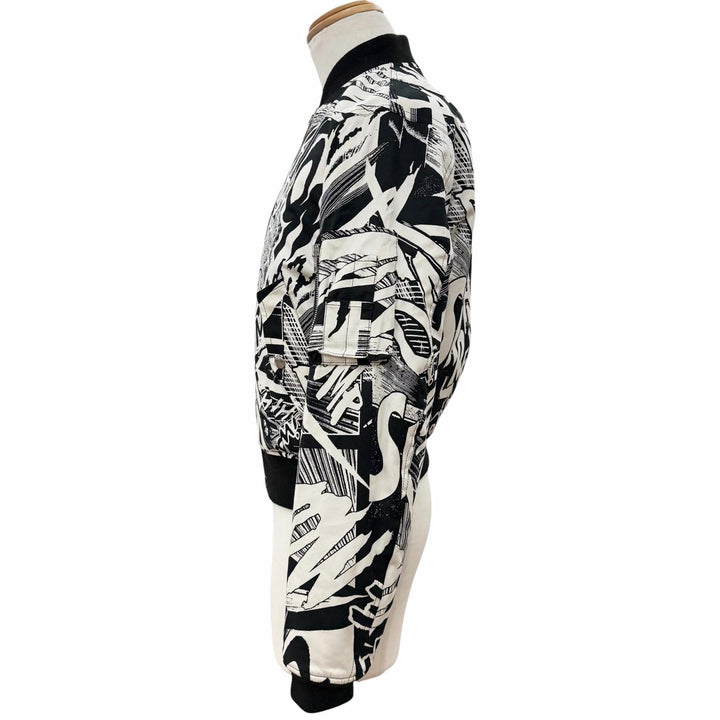 Excellent CELINE Christian Marclay Blouson Zip up jacket black mens S 2W02047E