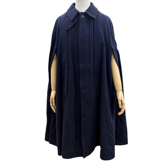 Great Yohji Yamamoto POUR HOMME poncho Wool Mossa Cape Coat Navy 3 HK-C34-156