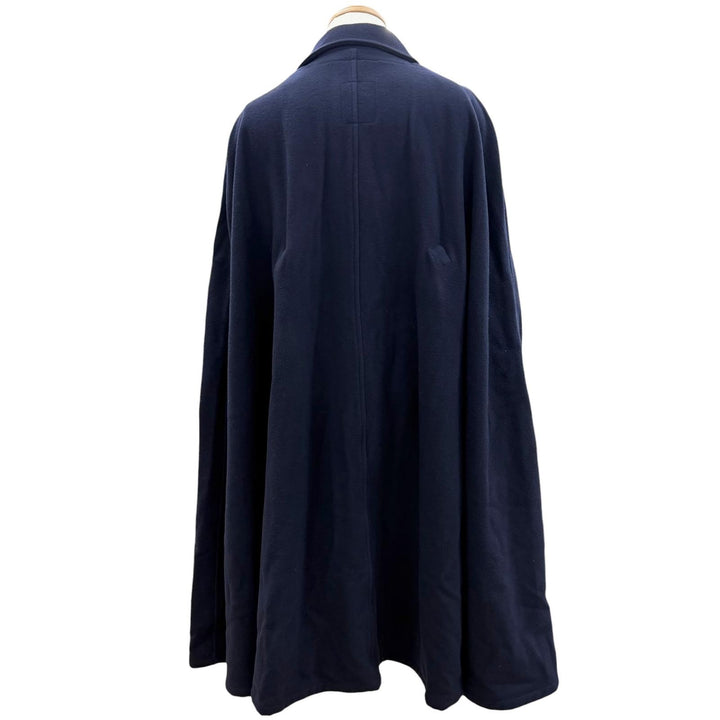 Great Yohji Yamamoto POUR HOMME poncho Wool Mossa Cape Coat Navy 3 HK-C34-156