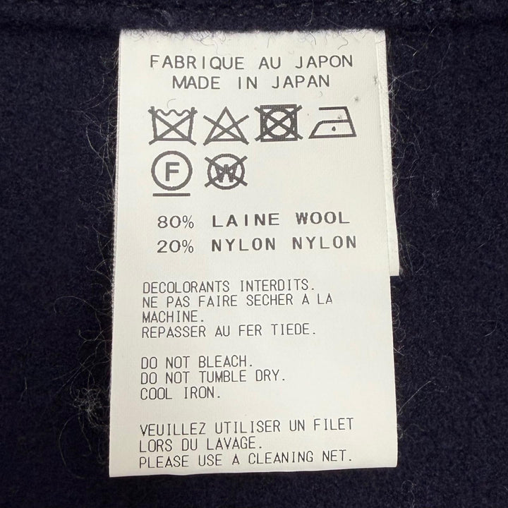 Great Yohji Yamamoto POUR HOMME poncho Wool Mossa Cape Coat Navy 3 HK-C34-156