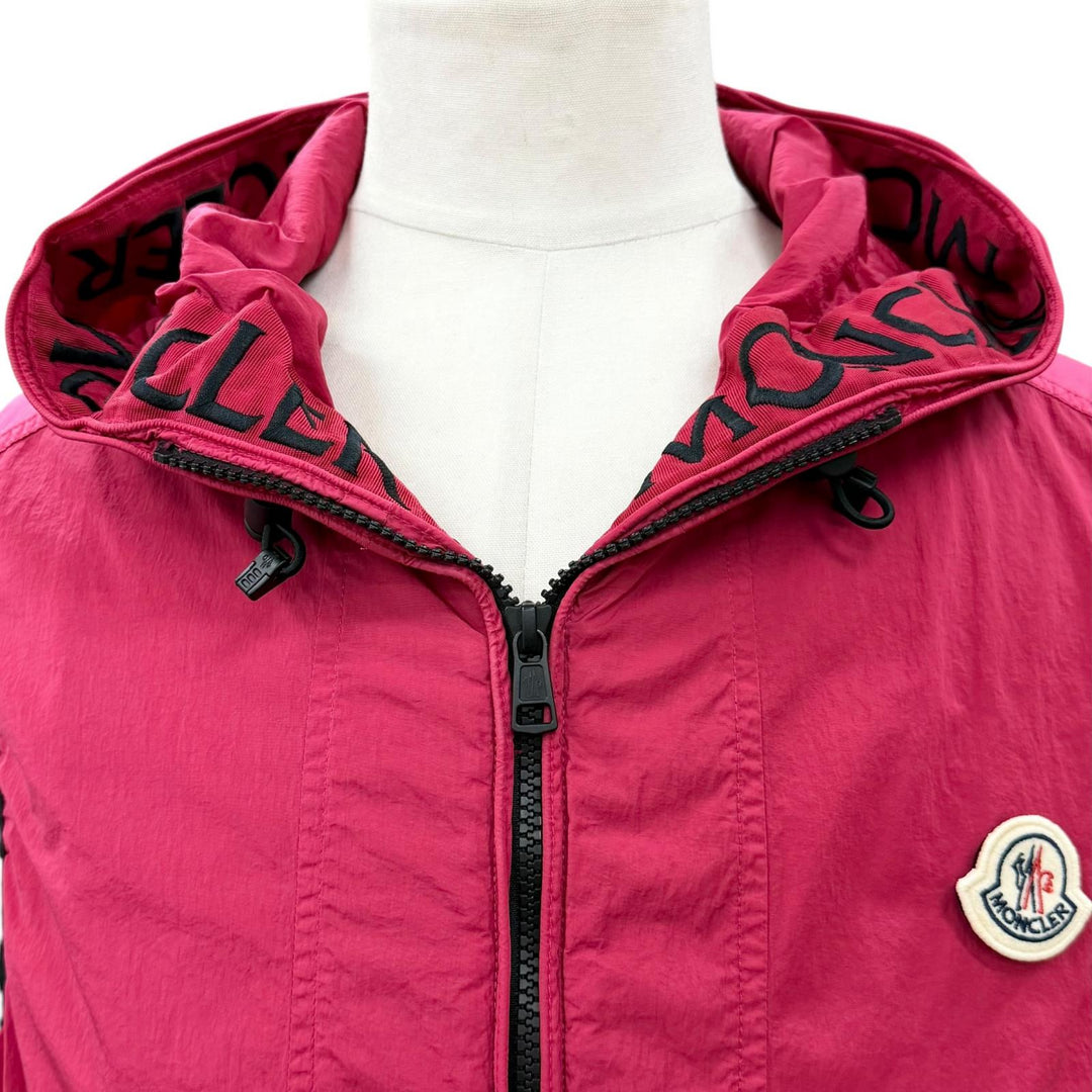 Excellent MONCLER Best TOUQUES Hooded double jacket with logo patch pink 4