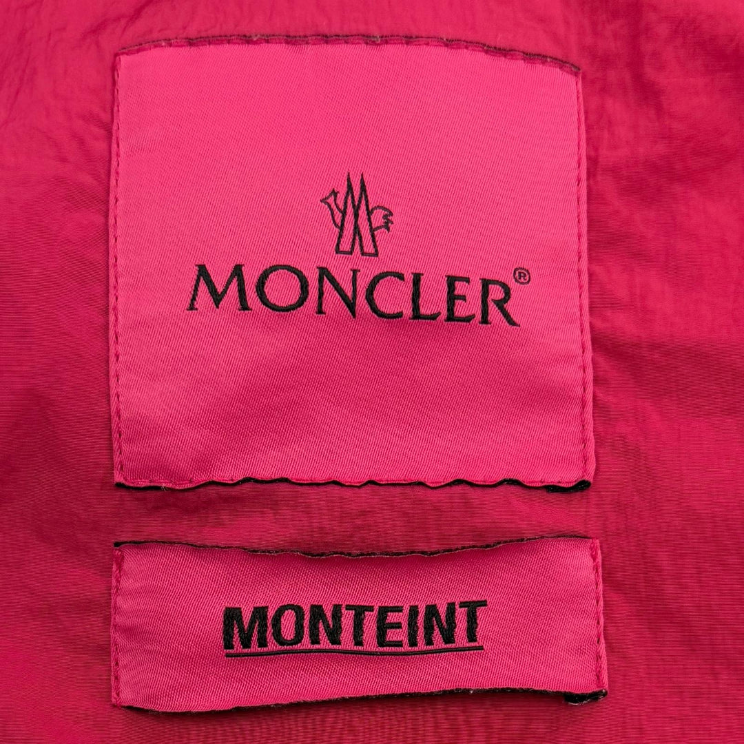Excellent MONCLER Best TOUQUES Hooded double jacket with logo patch pink 4