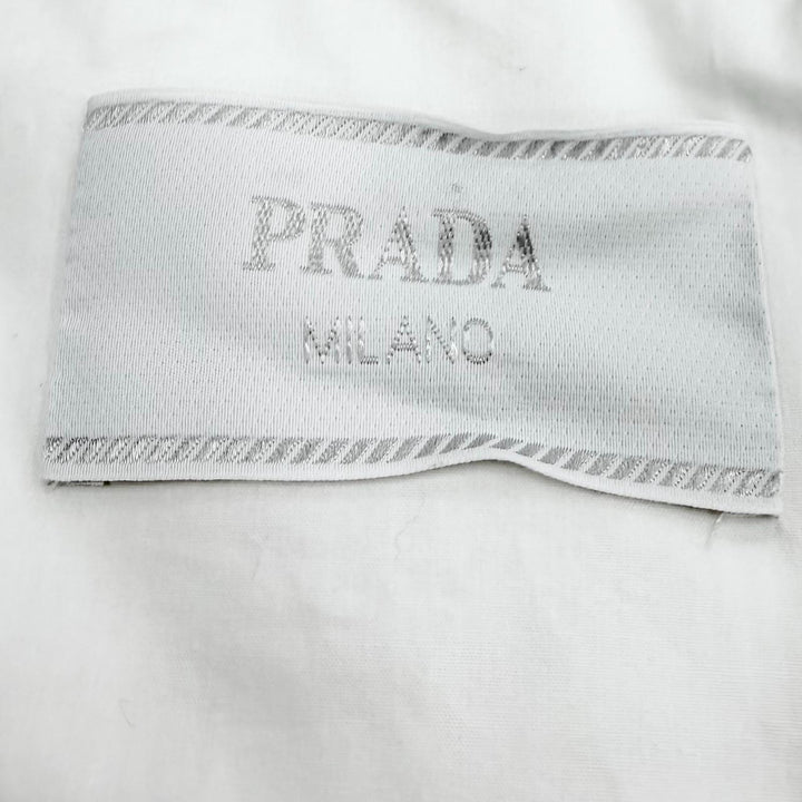 Excellent PRADA Best Triangle Logo Pullover white cotton mens M SGC352