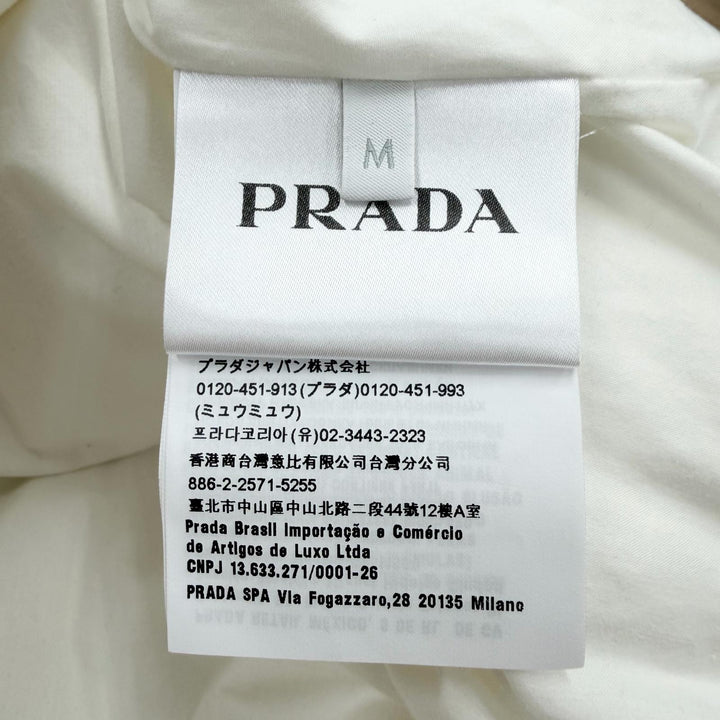Excellent PRADA Best Triangle Logo Pullover white cotton mens M SGC352