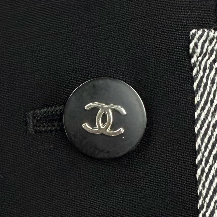 Excellent CHANEL BOUTIQUE Jacket black wool Women 36 96P P06569V02311