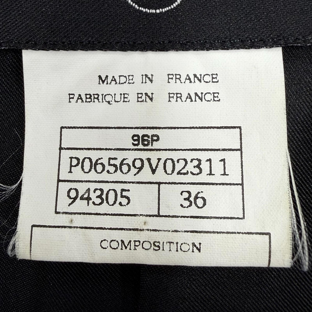 Excellent CHANEL BOUTIQUE Jacket black wool Women 36 96P P06569V02311