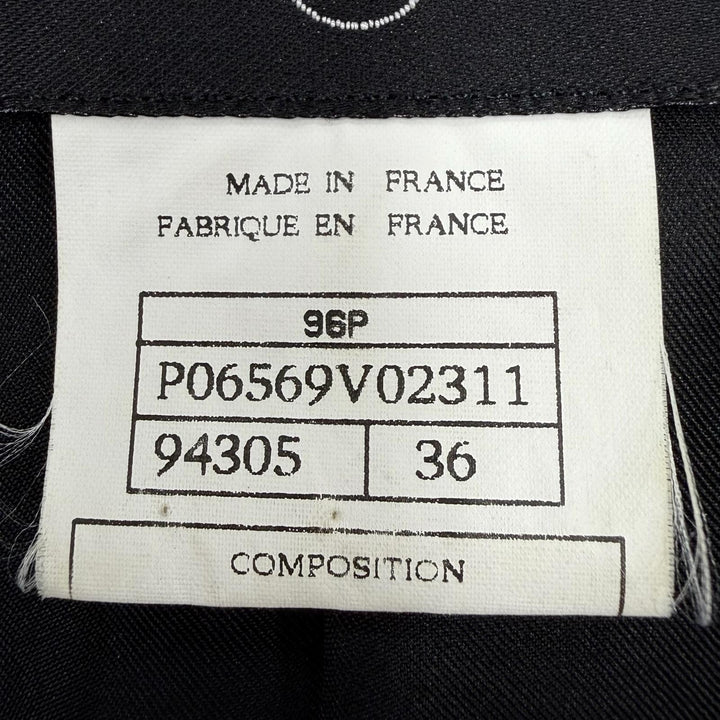 Excellent CHANEL BOUTIQUE Jacket black wool Women 36 96P P06569V02311