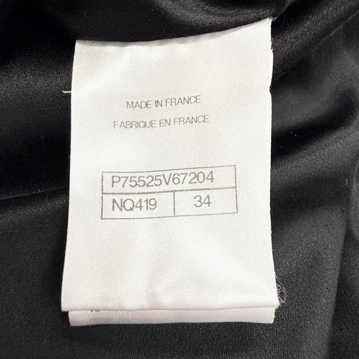 Excellent CHANEL coat COCO Mark Button All-Over Print Design 34 P75525V67204