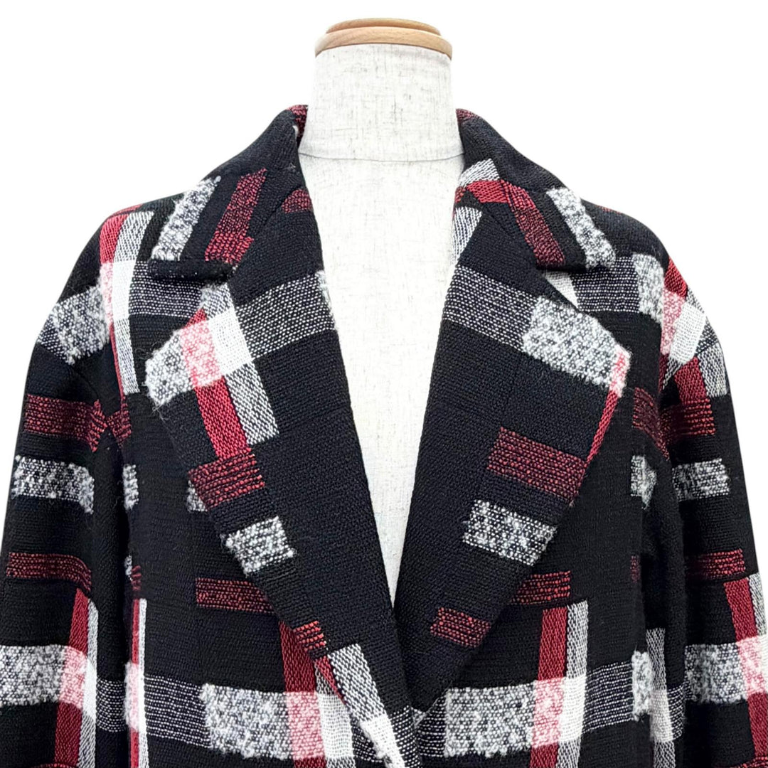 Excellent CHANEL coat COCO Mark Button All-Over Print Design 34 P75525V67204