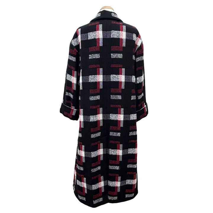 Excellent CHANEL coat COCO Mark Button All-Over Print Design 34 P75525V67204