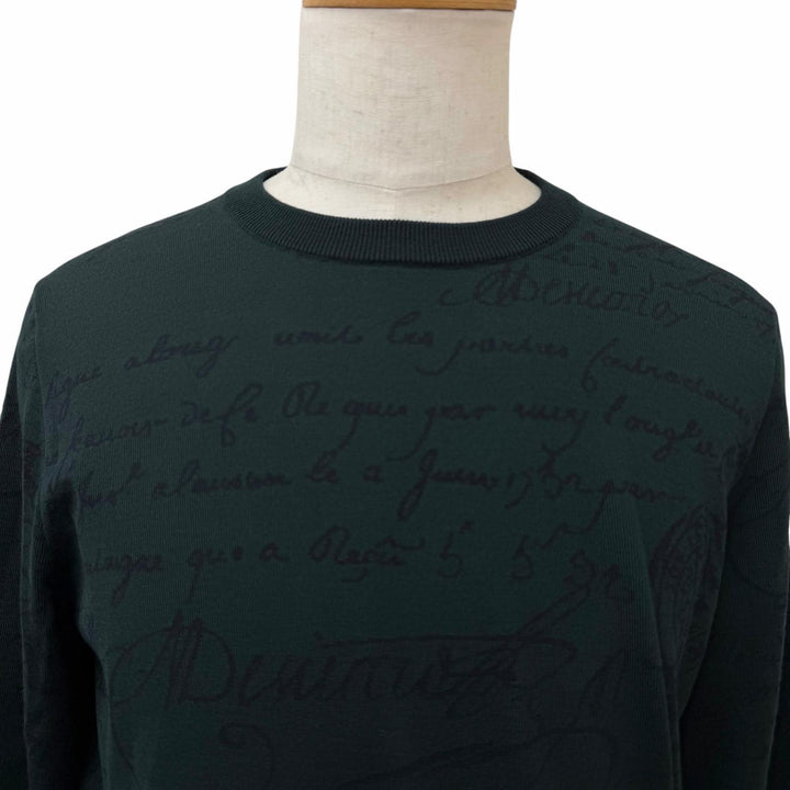 Excellent BERLUTI sweater Calligraphy Scritto pattern, lightweight fabric