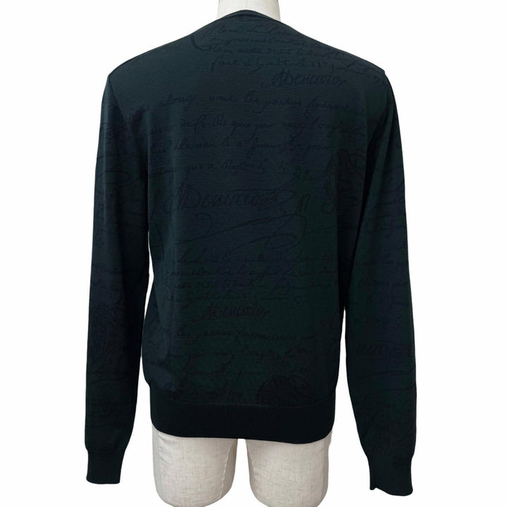 Excellent BERLUTI sweater Calligraphy Scritto pattern, lightweight fabric