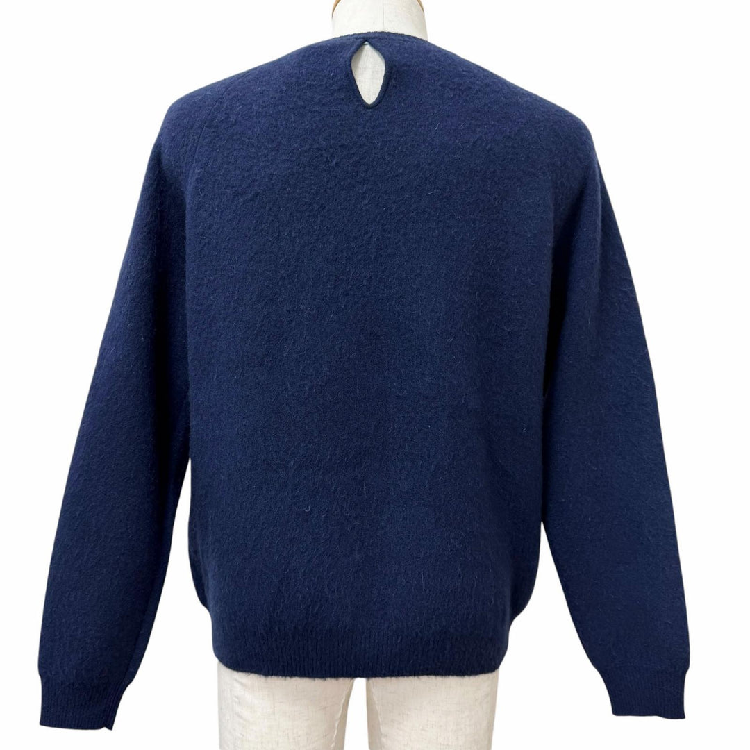 Pristine FENDI sweater FF logo patch brushed fabric long-sleeved knit