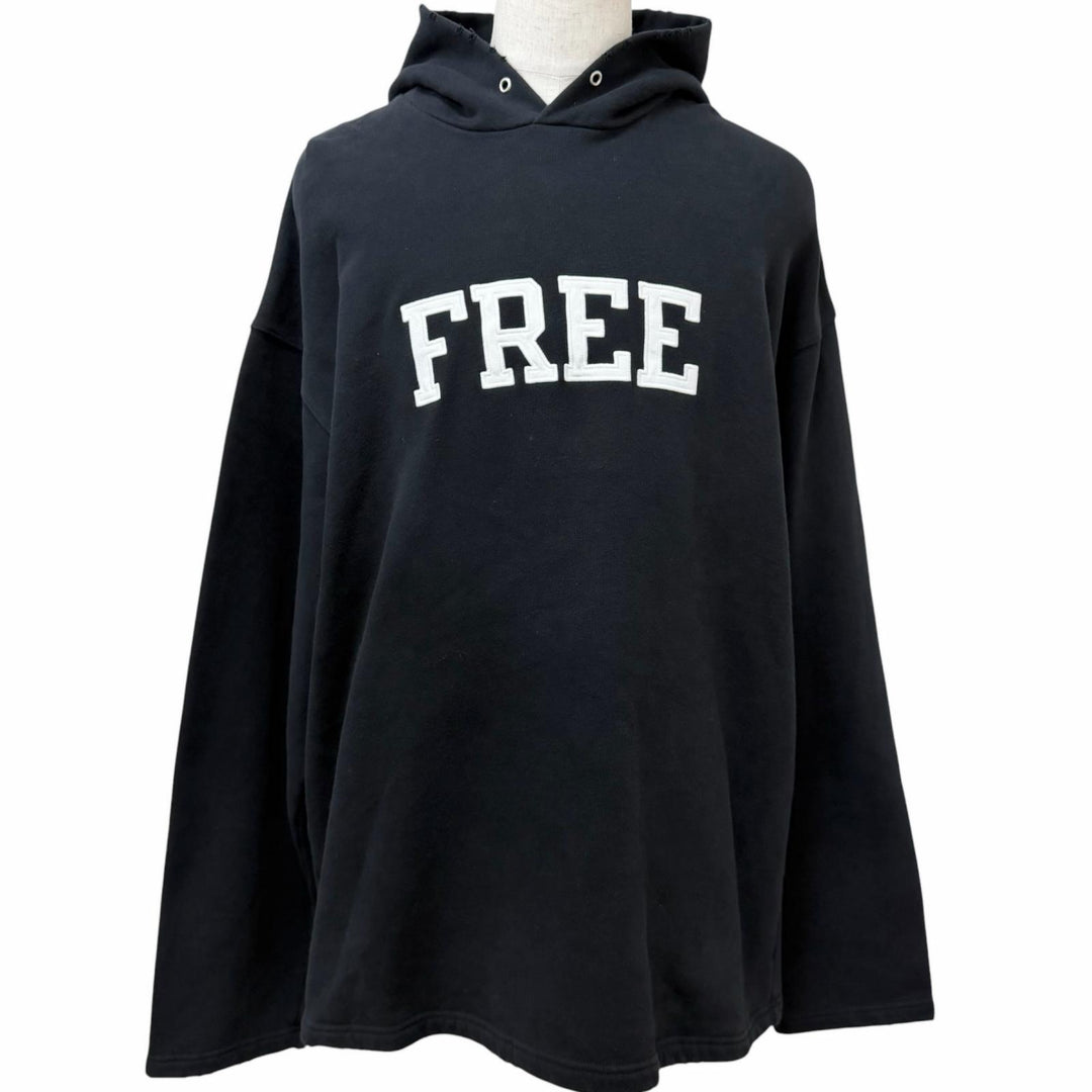 Great BALENCIAGA hoodie FREE DISTRESSED NO RIB HOODIE