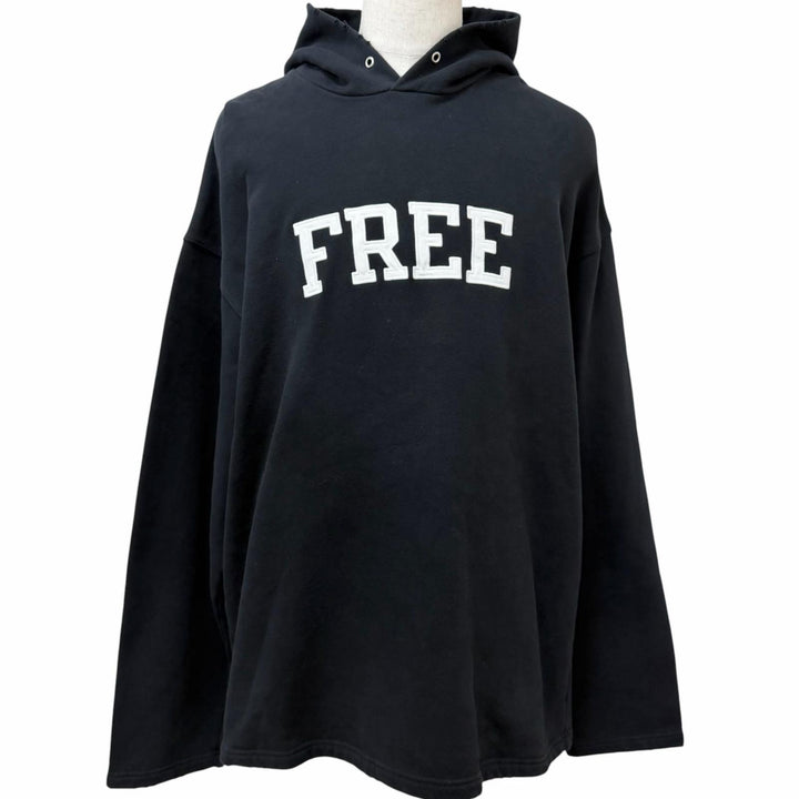 Great BALENCIAGA hoodie FREE DISTRESSED NO RIB HOODIE