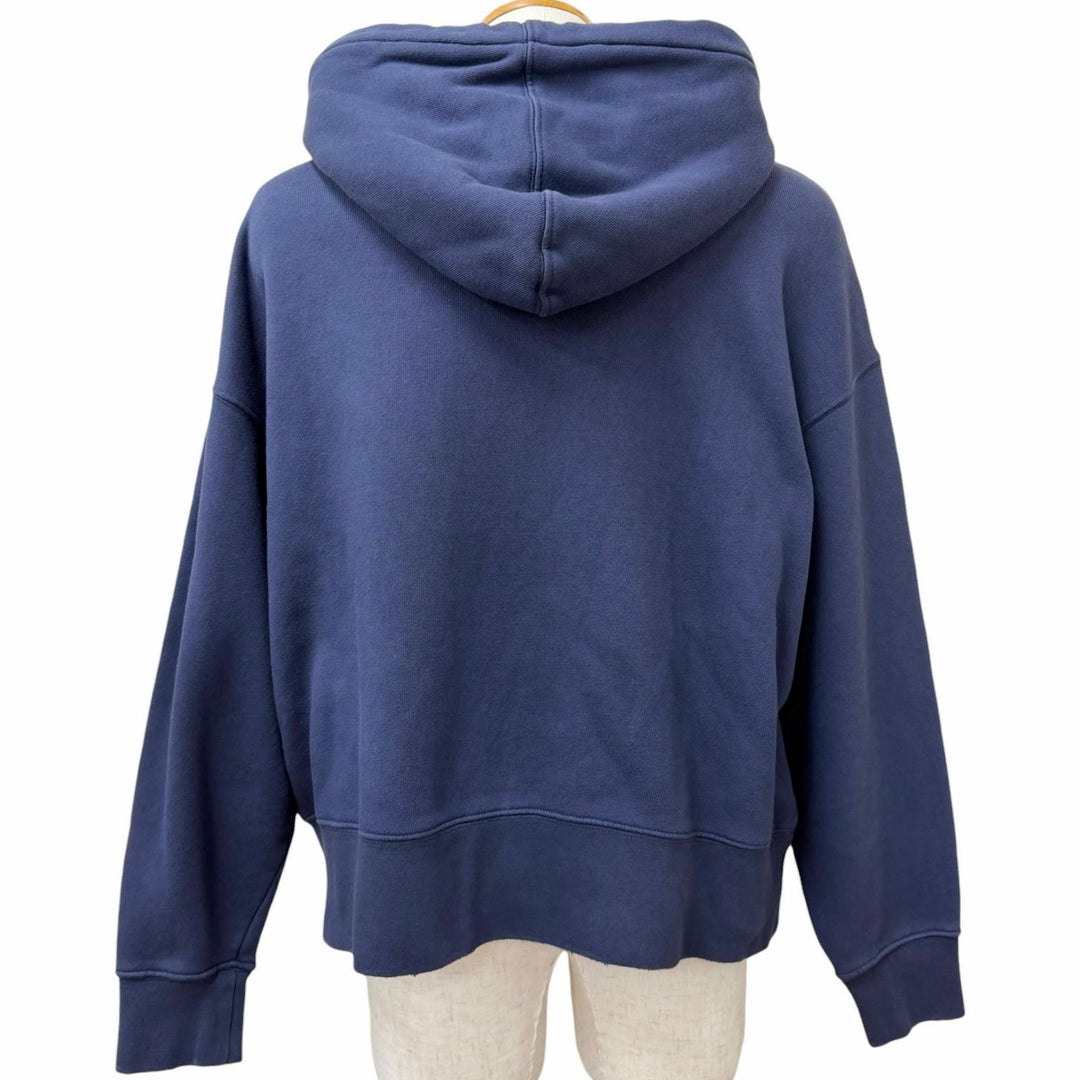 Pristine MONCLER GENIUS 8 Palm Angels hoodie Damage processing Navy