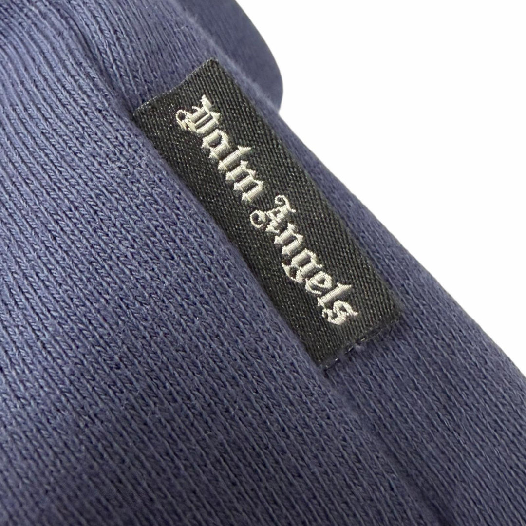 Pristine MONCLER GENIUS 8 Palm Angels hoodie Damage processing Navy